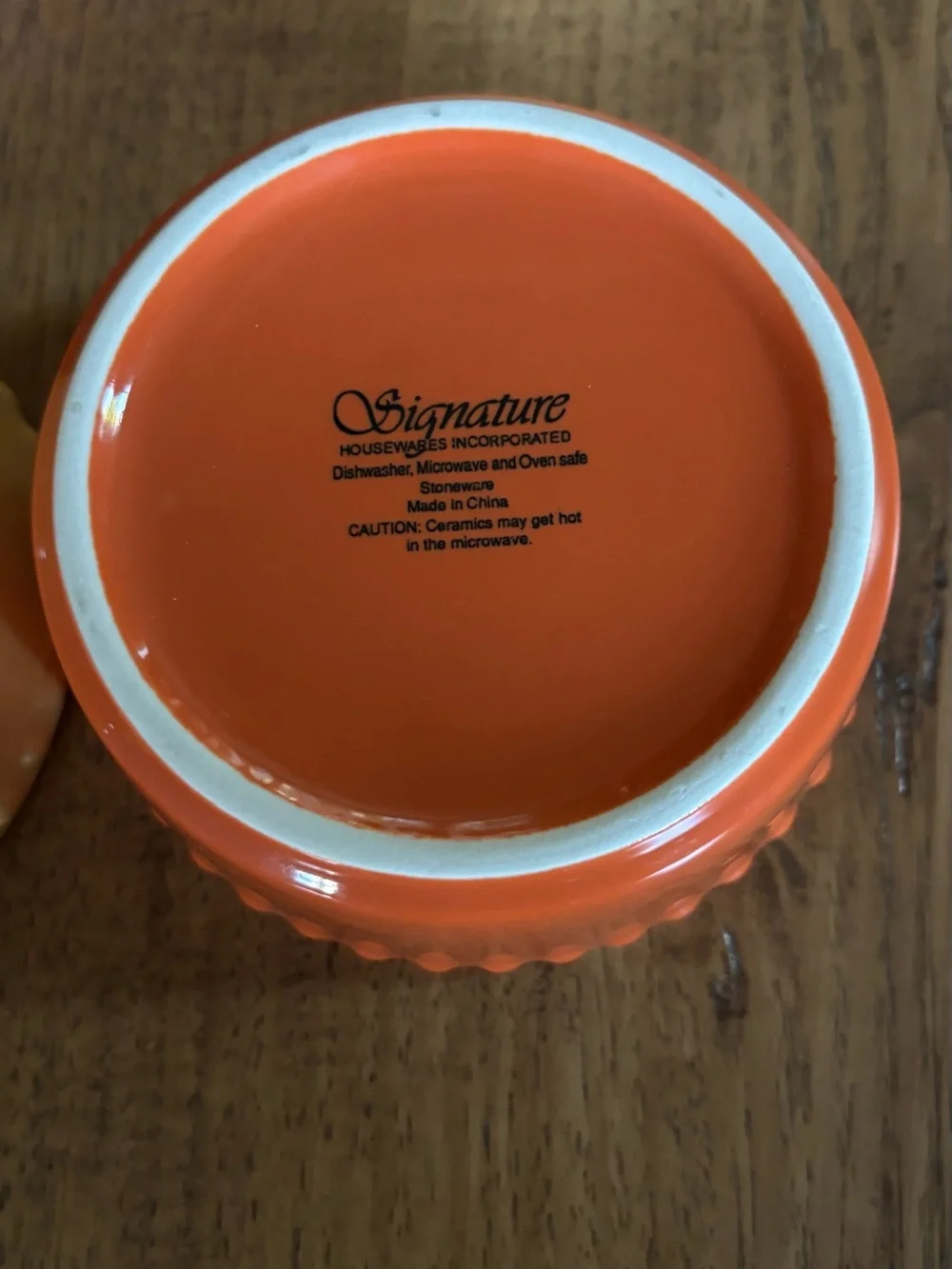 Signature Ceramic Ramekin Set in Orange and Yellow for Fall